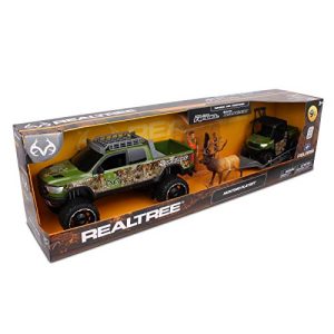 NKOK 1: 18 Realtree 9Piece Ram 1500 Rebel & Polaris Ranger Elk Hunting Playset