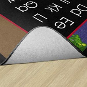 Flagship Carpets FE137-44A Lady Bug Rug, Learning The Alphabet and Numbers with The Friendly Lady Bugs, Children's Classroom Educational Carpet, 7'6" x 12', 90" Length, 144" Width, Multi-Color