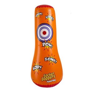 Big Time Toys Socker Bopper Power Bag Standing Inflatable Punching Bag for Kids