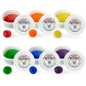Hygloss Products, Inc Kids Unscented Dazzlin’ Modeling Play Dough One, 6 Pack, 3lb, 6 Asst'd Colors