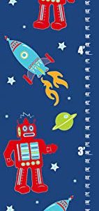 Oopsy Daisy Growth Charts Robots and Rockets Navy by Finny and Zook, 12 by 42-Inch
