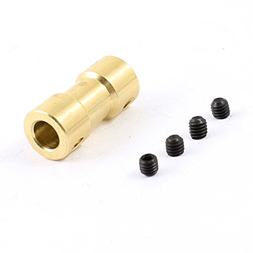 uxcell RC Airplane 3mm to 5mm Brass Motor Coupling Shaft Coupler Connector