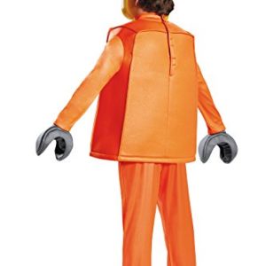 Disguise Lego Construction Worker Deluxe Costume, Orange, Medium (7-8)