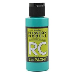 Mission Models MMRC-011 Water-Based RC Paint, 2 oz Bottle, Aqua Blue