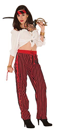 Forum Novelties Women's Pirate Pants-Red/Black, Standard