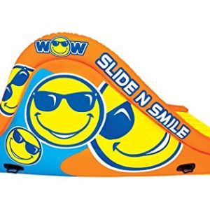 WOW Watersports 18-2000 Slide N Smile Floating 2 Lane Waterslide, 9 Feet Long