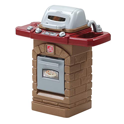 Step2 Fixin' Fun Outdoor Grill | Plastic Toy Grill & Play Food | Pretend Play Grilling Set