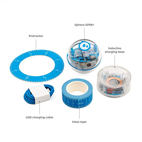 Sphero SPRK+: App-Enabled Robot Ball with Programmable Sensors + LED Lights - STEM Educational Toy for Kids - Learn JavaScript, Scratch & Swift