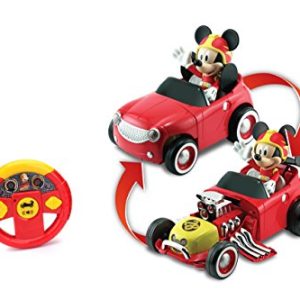 Jada Toys Disney Junior Mickey & The Roadster Racers Transforming Radio Control Car Vehicle, 14", Red