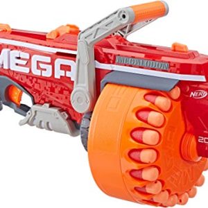 Megalodon Nerf N-Strike Mega Toy Blaster with 20 Official Mega Whistler Darts Includes: Blaster, Drum, 20 Darts, & Instructions