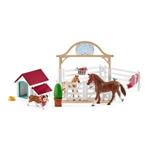 SCHLEICH Hannah's Guest Horses w/ Ruby The Dog