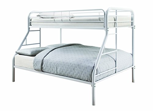 Coaster 460378W-CO Metal Twin and Full Bunk Bed, White Finish