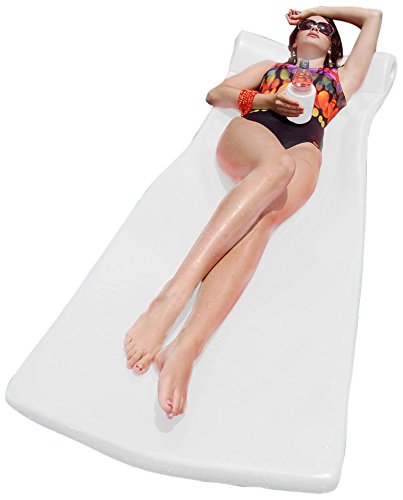 Pool Mate XX-Large Foam Mattress Swimming Pool Float, White with bonus Kool Kan
