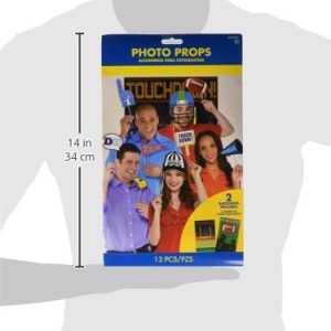 Amscan 399918 6 Piece Game Day Photo Props Kit, One Size, Multicolor