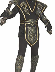 Child's Gold Dragon Warrior Ninja Costume, Large