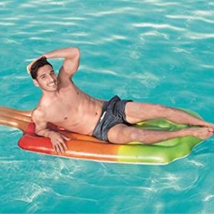 Bestway H2OGO! Dreamsicle Popsicle Lounge Pool Lake Inflatable Summer Party Ride-On Float with Heavy-Duty Handles, Multicolor