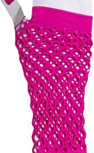 Forum Novelties Women's Club Candy Double Fishnet Novelty Glovelettes, Pink, One Size