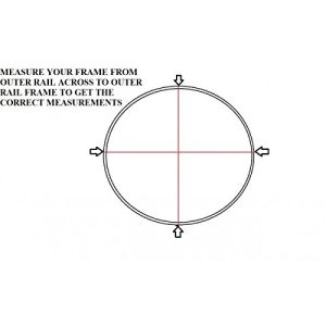 Jumping Surface for 14' Trampoline with 96 V-Rings for 8.5" Springs (Black and Green)