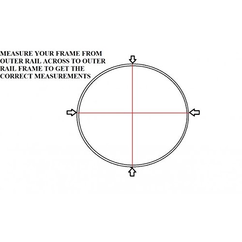 Jumping Surface for 14' Trampoline with 96 V-Rings for 8.5" Springs (Black and Green)