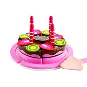 Hape Double Flavored Birthday Cake Kid's Wooden Play Kitchen Toys and Accessories