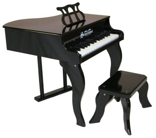 Schoenhut 30-Key Fancy Baby Grand with Bench,Black