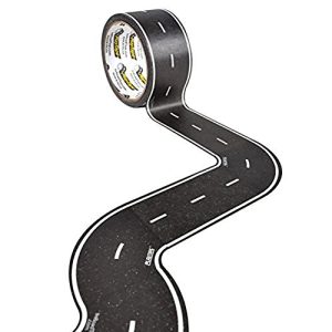 PlayTape 2” Tight Curves 8 Pack – Road Car Tape Great for Kids, Sticker Roll for Cars and Train Sets, Stick to Floors and Walls, Quick Cleanup, Children Toys Birthday Gift