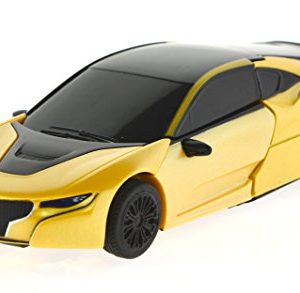 ICS CIS 1:32 Die Cast Transformable Car to Robot with Sound/Light Vehicle, Yellow