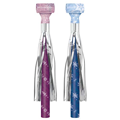 amscan Frozen 2 Birthday, Metallic Blowouts, Party Favor, 7.25", 8 Ct.