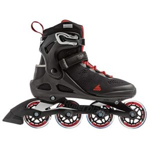 Rollerblade Macroblade 80 Men's Adult Fitness Inline Skate, Black and Red, Performance Inline Skates