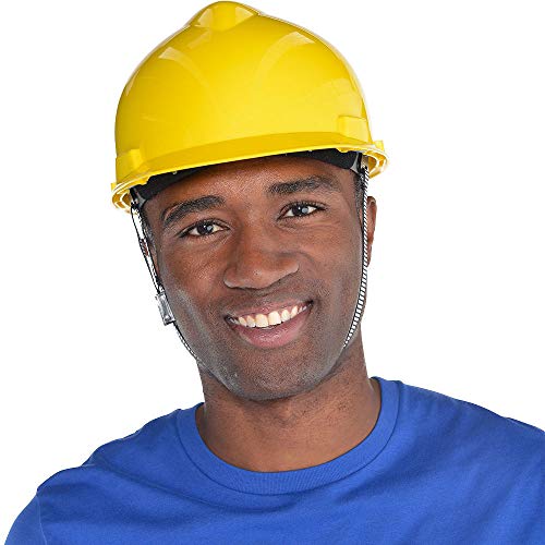 AMSCAN Construction Hard Hat Halloween Costume Accessories, One Size