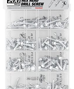 Performance Tool W5220 200 pc Hex Washer Self Drilling Assortment