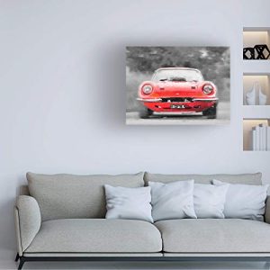 Trademark Fine Art Ferrari Dino 246 GT Front Watercolor by NAXART, 24x32, Multiple