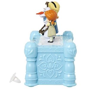 Disney Frozen Musical Jewelry Box with Do You Want to Build A Snowman Song, Watch Anna & Elsa Built Olaf! Snowflake Ring Included! Perfect Birthday, Christmas, Hanukkah Gift - for Girls Ages 3+
