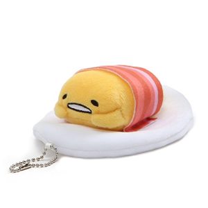 GUND Gudetama “Lazy Egg with Bacon” Stuffed Animal Plush Keychain, 4.5"