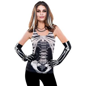 AMSCAN Skeleton Tank Top Halloween Costume Accessory for Women, One Size