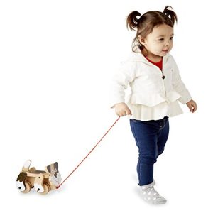 Melissa & Doug Playful Puppy Wooden Pull Toy for Beginner Walkers