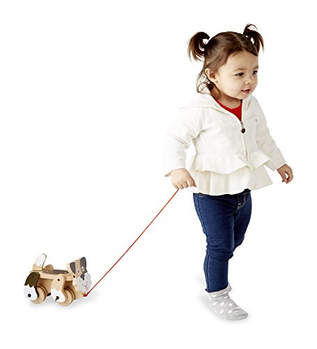 Melissa & Doug Playful Puppy Wooden Pull Toy for Beginner Walkers