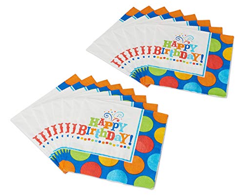 American Greetings Birthday Fever Fun Party Supplies, Paper Lunch Napkins (16-Count)
