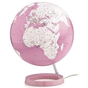 Waypoint Geographic Light & Color Designer Series 12-inch Illuminated Decorative Desktop Globe (Pink)