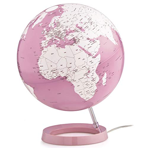 Waypoint Geographic Light & Color Designer Series 12-inch Illuminated Decorative Desktop Globe (Pink)