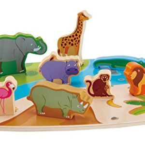 Hape Wild Animal Puzzle & Play Game, Multicolor, 5'' x 2''