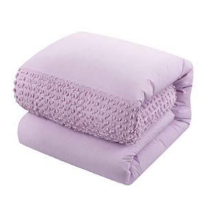 American Kids Tufted Stripe Comforter Set, Twin, Purple