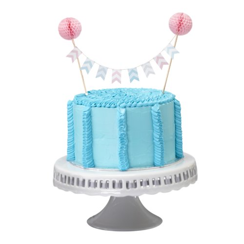 Ginger Ray Chevron Divine Honeycomb Cake Bunting Topper Decoration, Pink