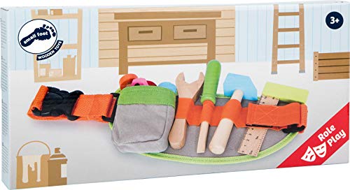 Small Foot Wooden Toys Tool Belt & Accessories Adjustable playset for Kids Designed for Children 3+