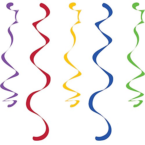 Creative Converting 329637 60-Count Dizzy Dangler Decorative Streamers Multicolor Dots