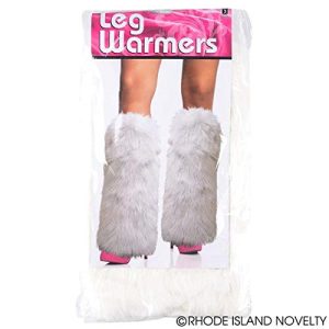 Rhode Island Novelty White Furry Leg Warmers | One Pair