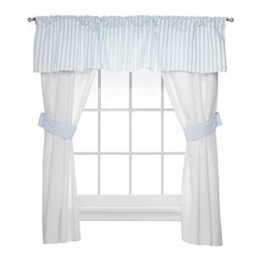 Baby Doll Candyland 5 Piece Window Valance and Curtain Set, Blue