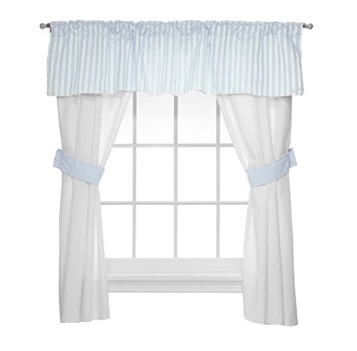 Baby Doll Candyland 5 Piece Window Valance and Curtain Set, Blue