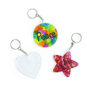 Colorations Create Your Own Keychains- Set of 12 (Item # KEYCHN)