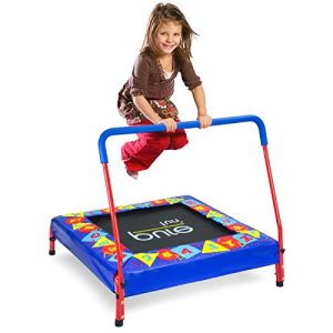 Pure Fun 36-inch Preschool Jumper Kids Trampoline with Handrail, Ages 3 to 7